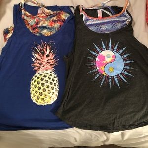 💜 2 No Boundaries Bralette & Tank Set Sz L(11-13)